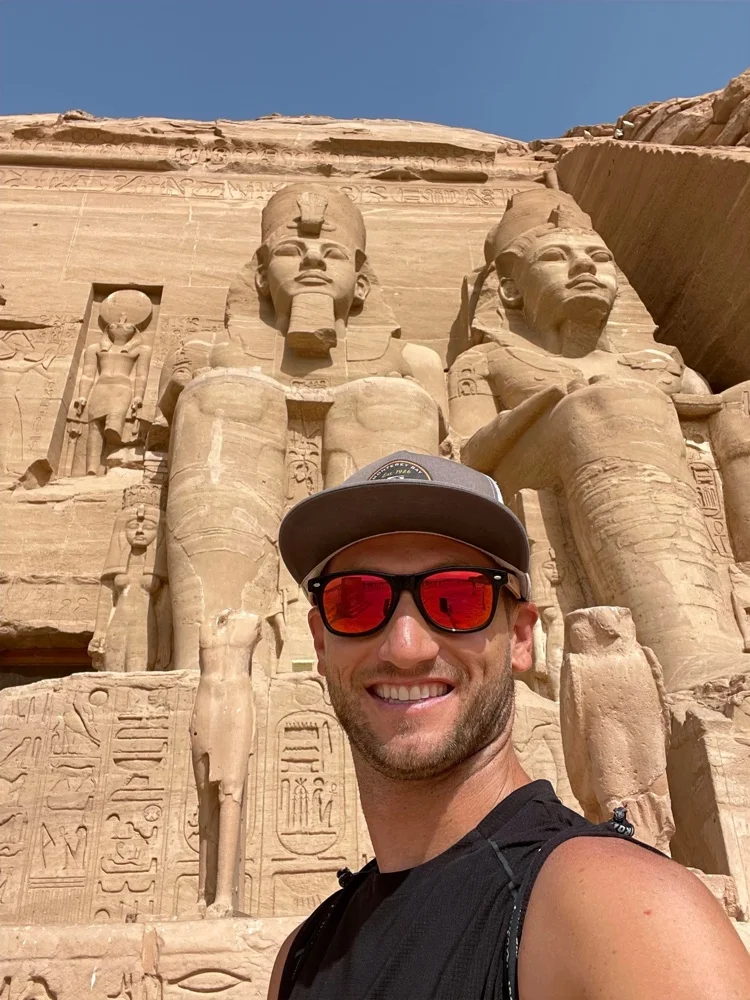 Me at Abu Simbel Temple in Egypt